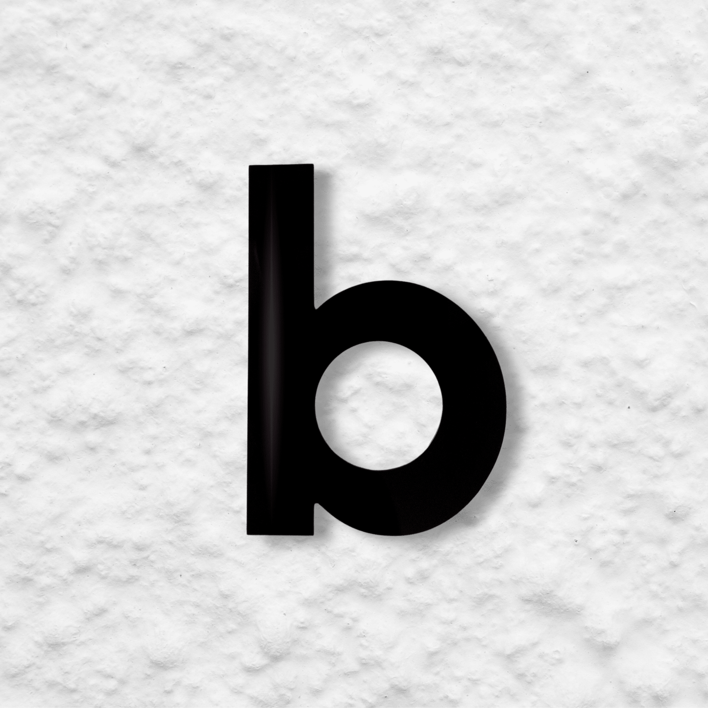 Floating Letter b - Black Gloss - housenumbers.ie