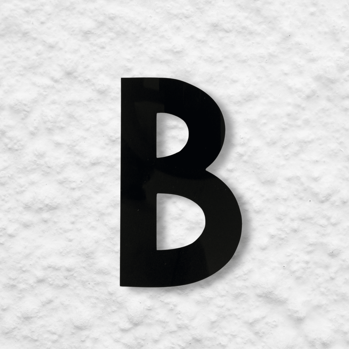 Floating Letter B - Black Matt - housenumbers.ie