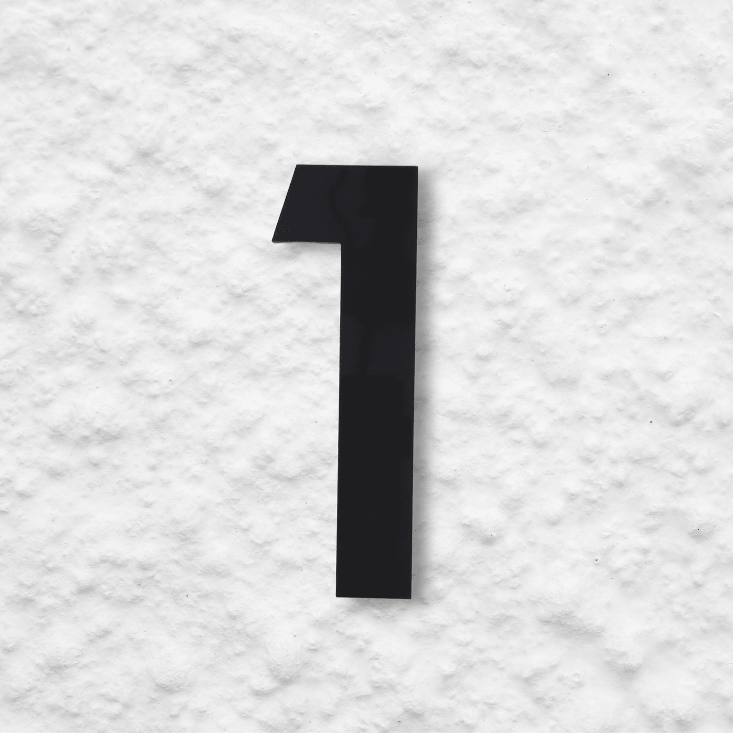 Floating Number 1 - Black Matt (150mm high) - housenumbers.ie