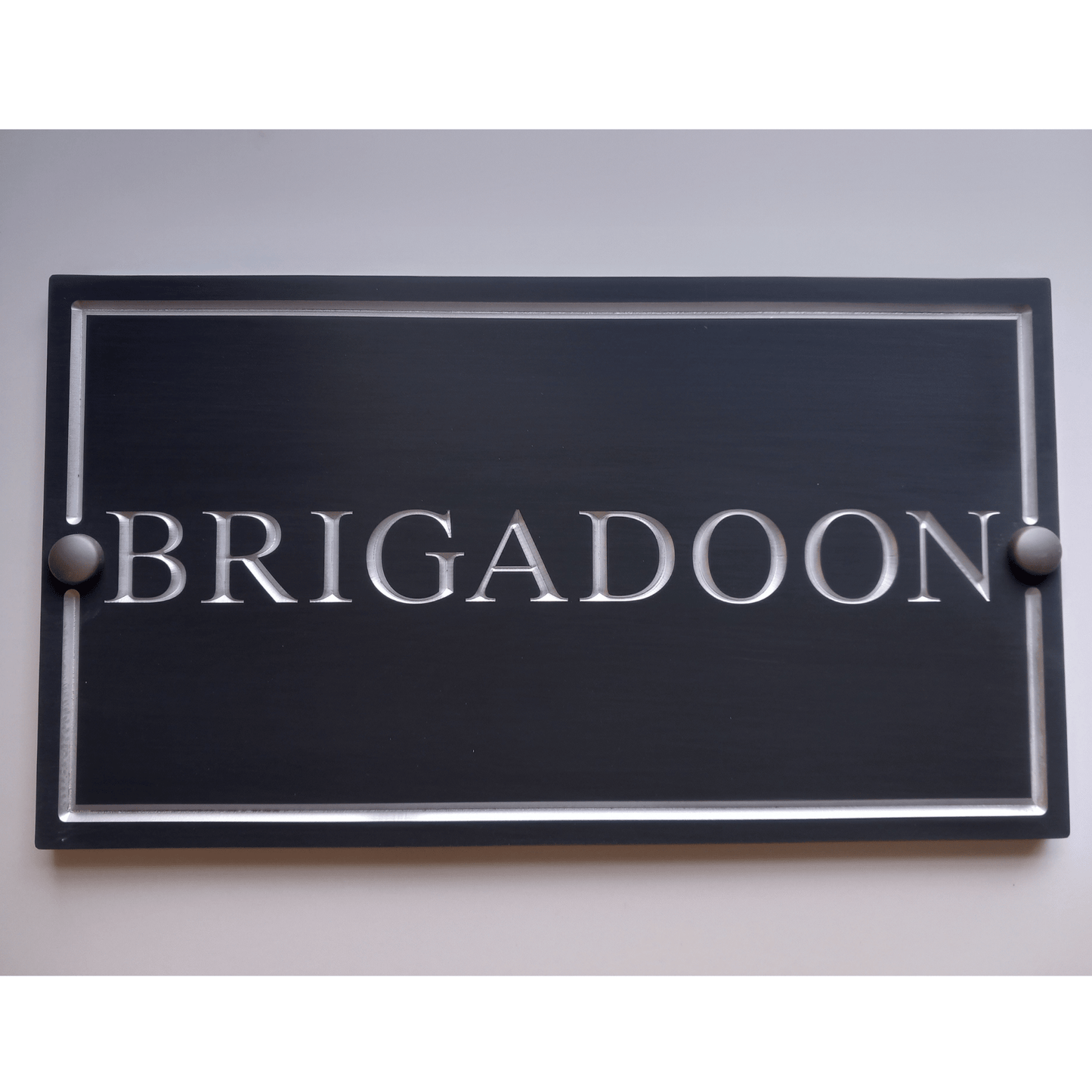 Grey Rectangle Corian Sign (325x180mm) - housenumbers.ie