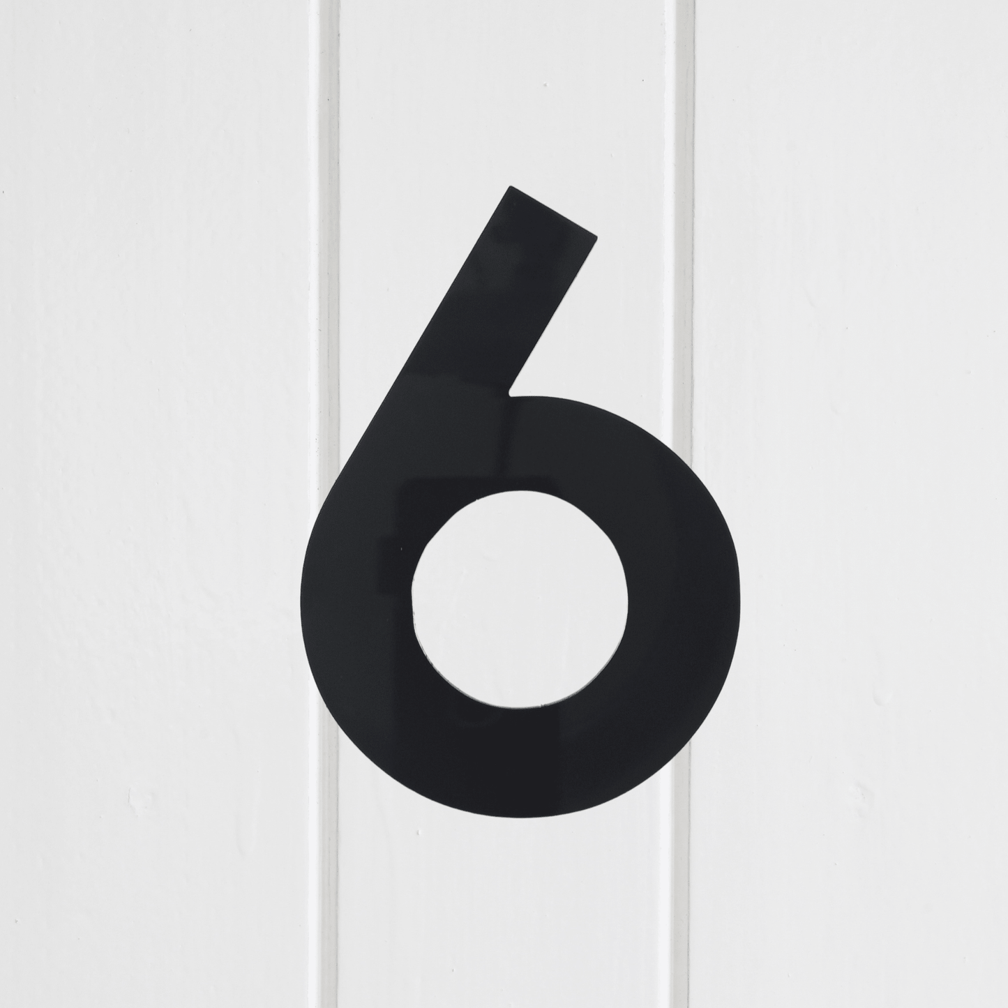Stick On Number 6 - Black Matt (100mm high) - housenumbers.ie