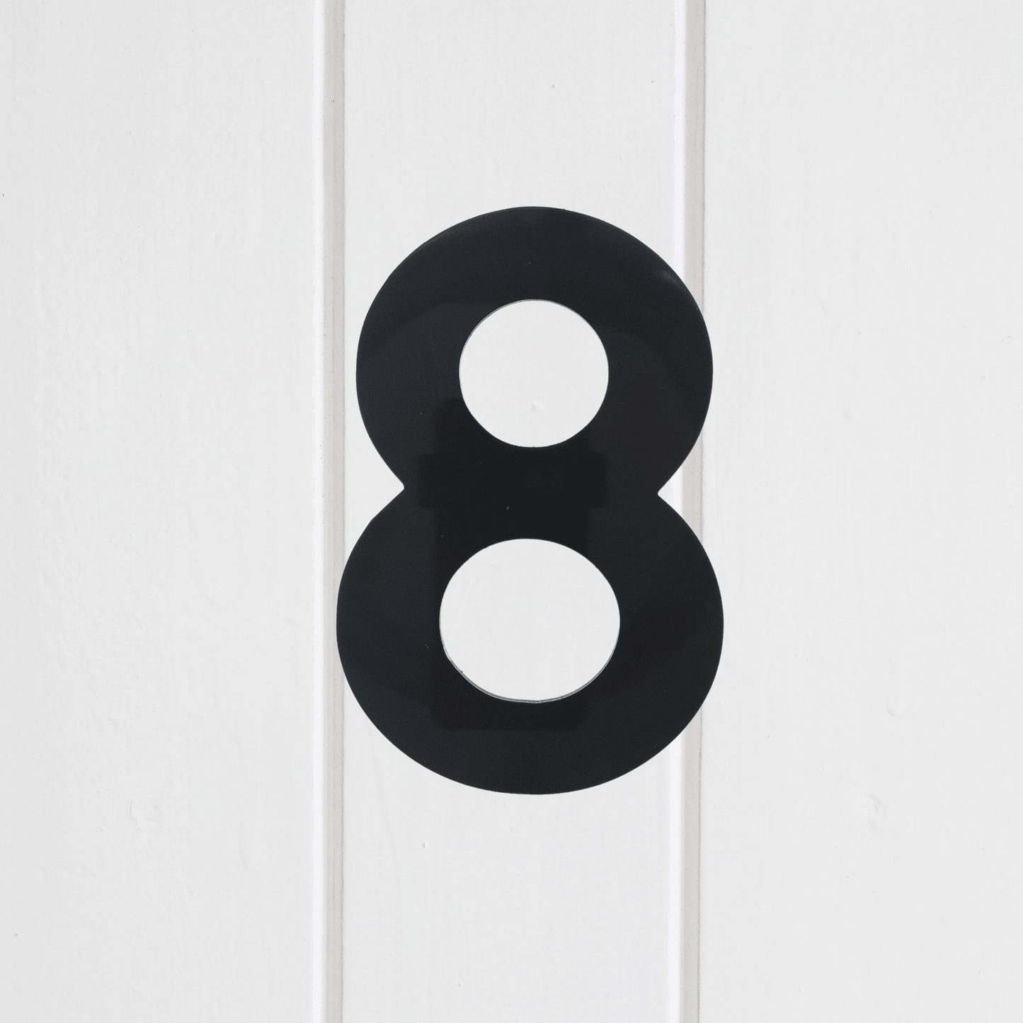 Stick On Number 8 - Black Matt (100mm high) - housenumbers.ie