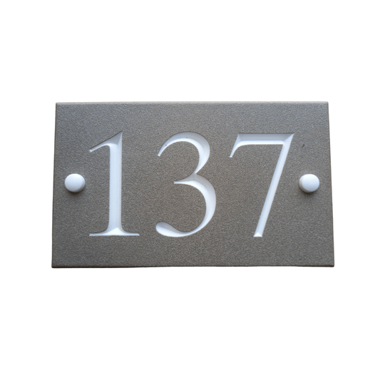 Desert Bisque Rectangle Corian Sign (200x120mm) - housenumbers.ie