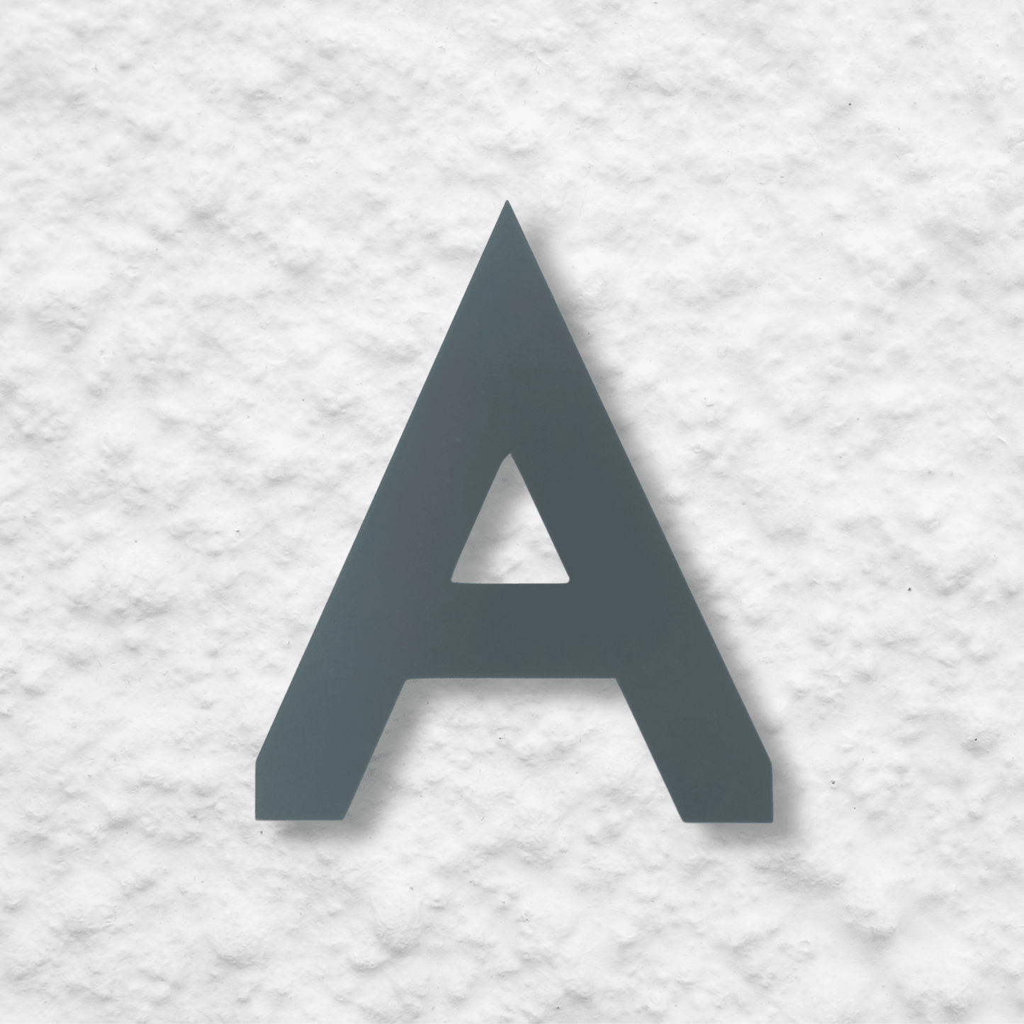 Floating Letter A - Dark Matt Grey - housenumbers.ie