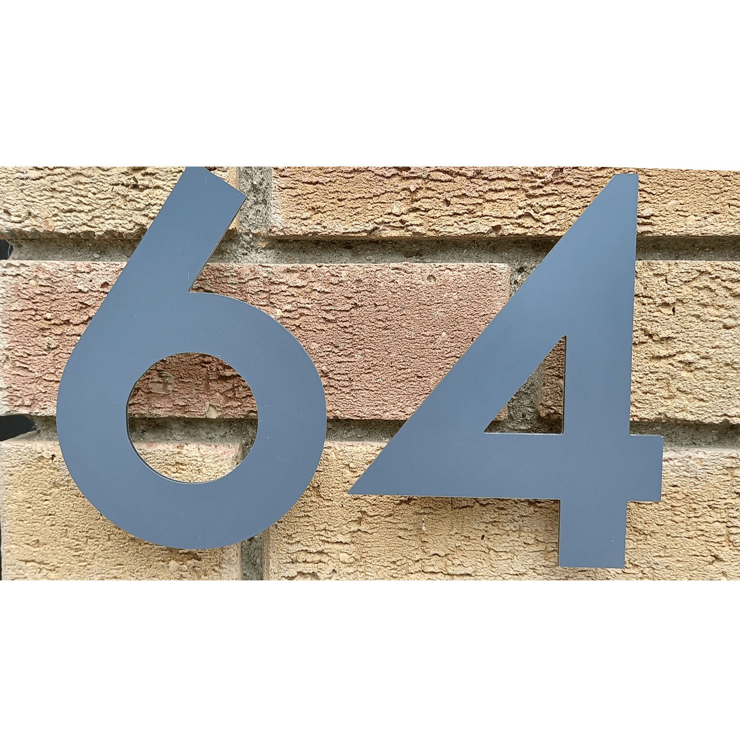 Floating Number 4 - Dark Matt Grey (150mm high) - housenumbers.ie