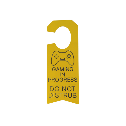 Gaming In Progress Door Sign - Yellow - housenumbers.ie
