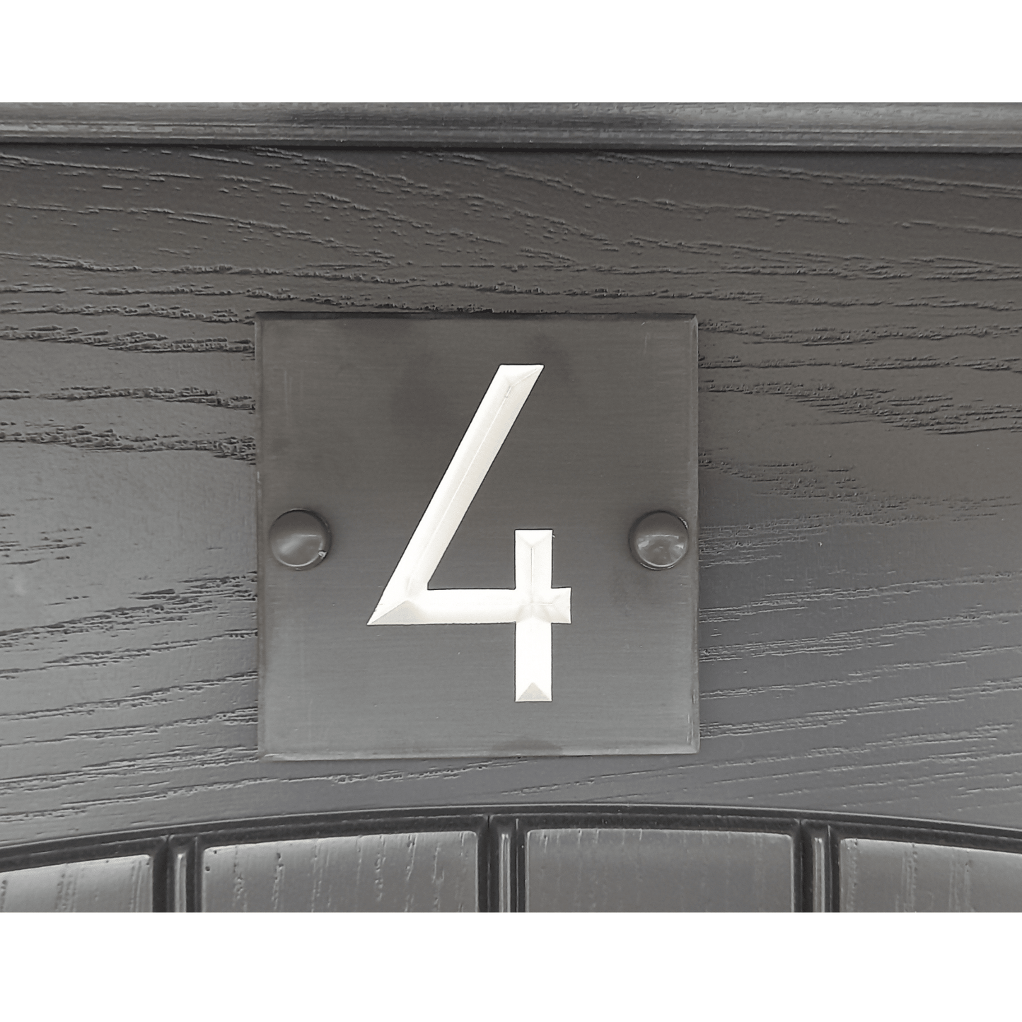 Grey Square Corian Sign (100x100mm) - housenumbers.ie