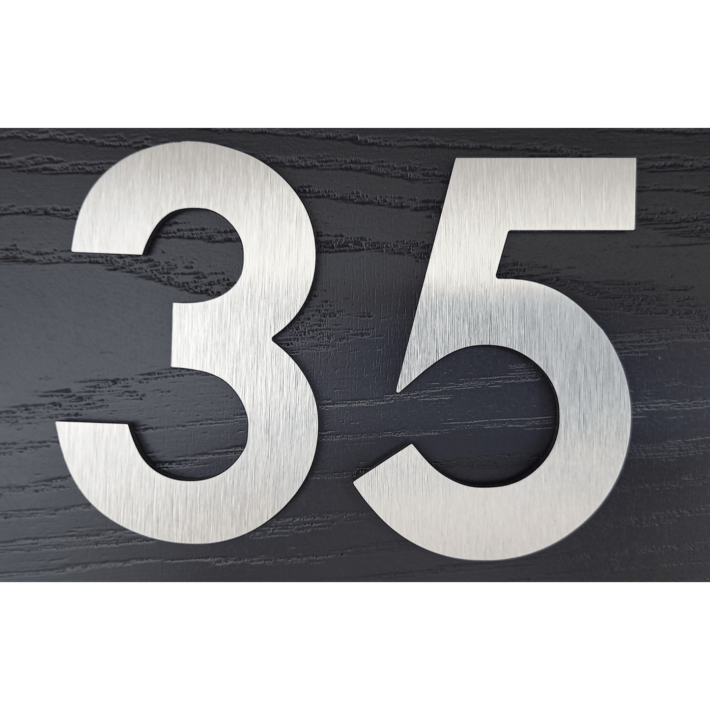 Stick On Number 3 - Brushed Silver (100mm high) - housenumbers.ie