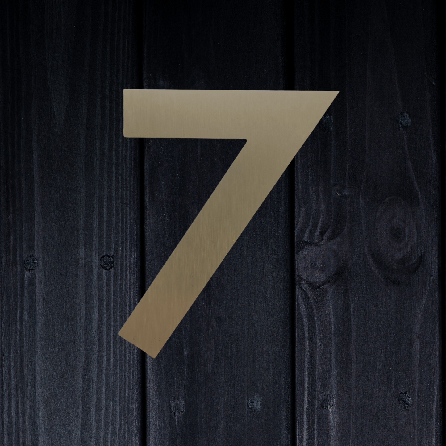Stick On Number 7 - Brushed Gold (100mm high) - housenumbers.ie