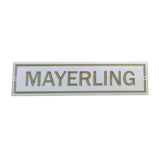 White Rectangle Corian Sign (400x100mm) - housenumbers.ie