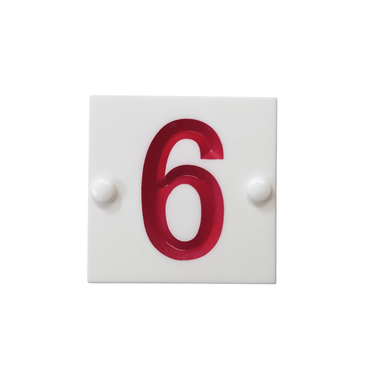 White Square Corian Sign (100x100mm) - housenumbers.ie