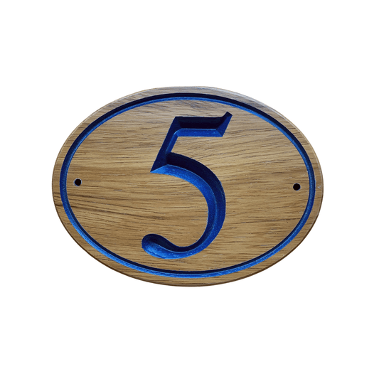 Wooden Oval Sign (195x145mm) - housenumbers.ie