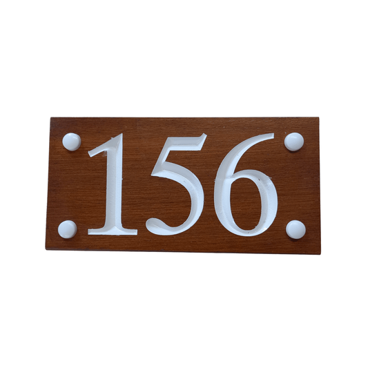 Wooden Rectangle Sign (200x100mm) - housenumbers.ie