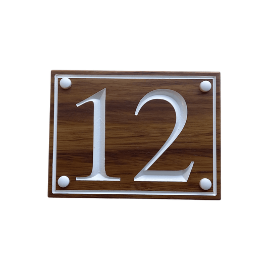 Wooden Rectangle Sign (200x150mm) - housenumbers.ie