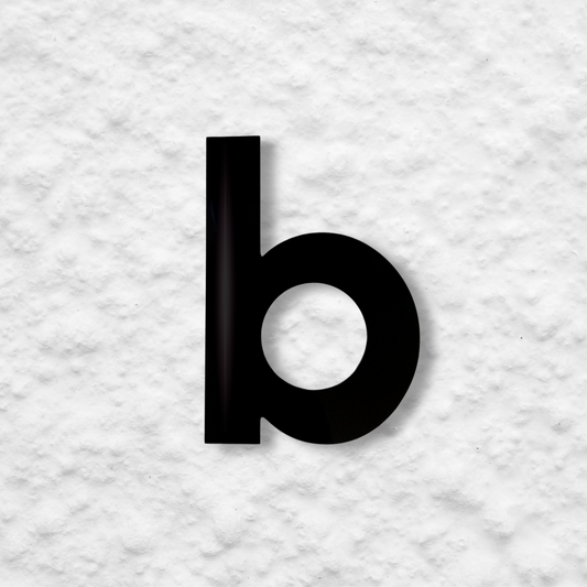 Floating Letter b - Black Gloss