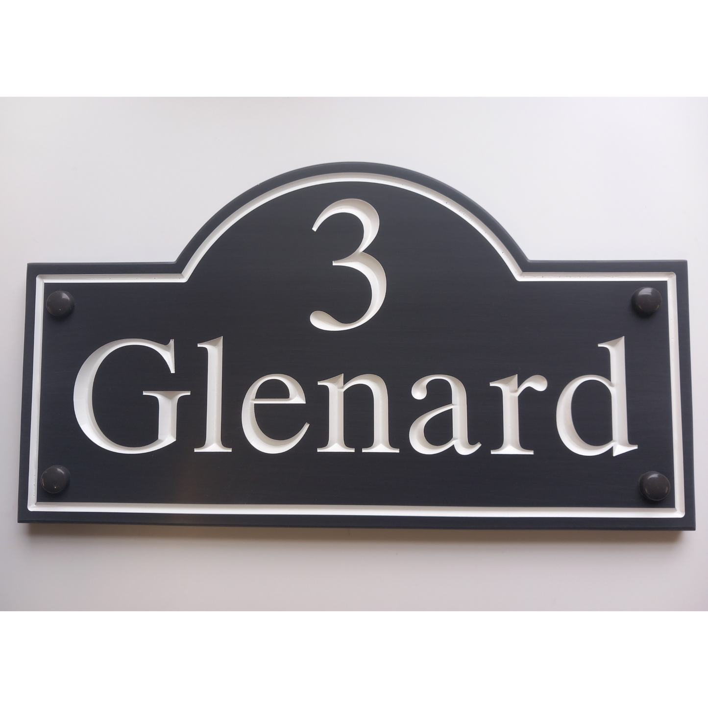Grey Corian Dome Sign (325x180mm)
