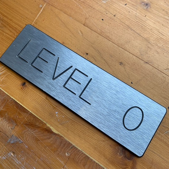 Aluminium Floor Number Sign  Brushed Silver business dublin ireland
