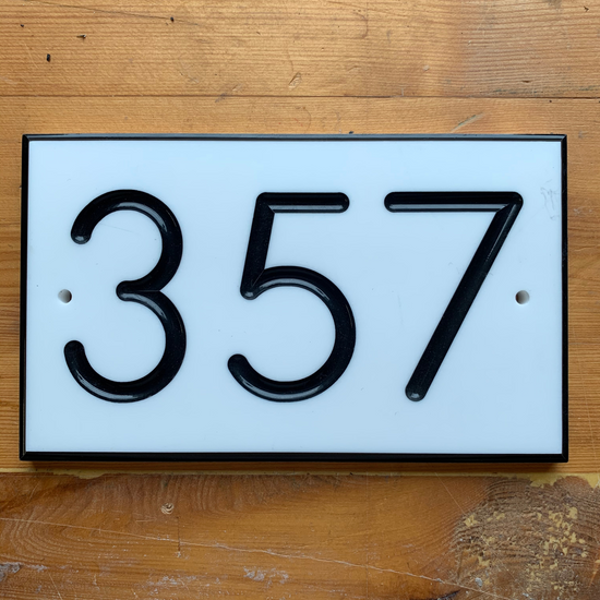 corian house numbers sign white black dublin ireland