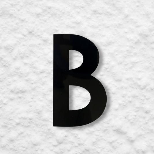 Floating Letter B - Black Matt