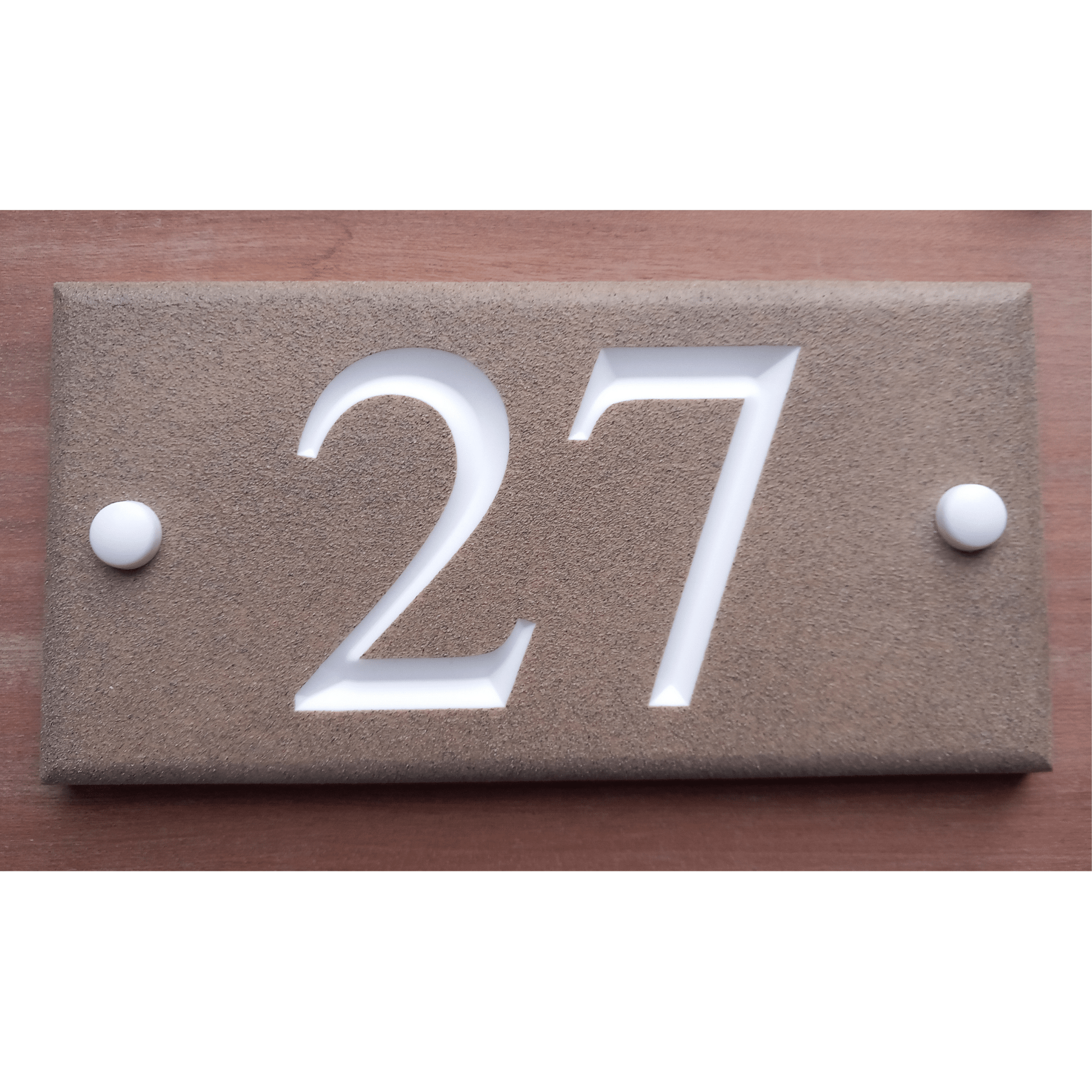 Desert Bisque Rectangle Corian Sign (200x120mm) - housenumbers.ie