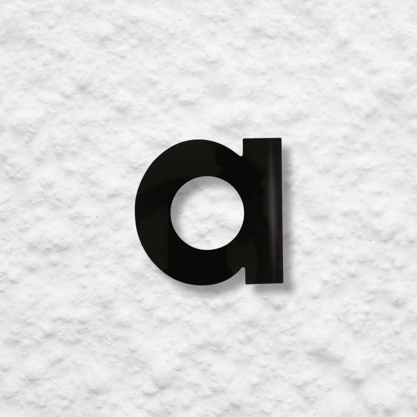 Floating Letter a - Black Gloss - housenumbers.ie