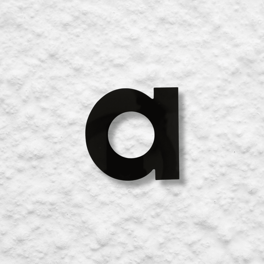 Floating Letter a - Black Matt - housenumbers.ie