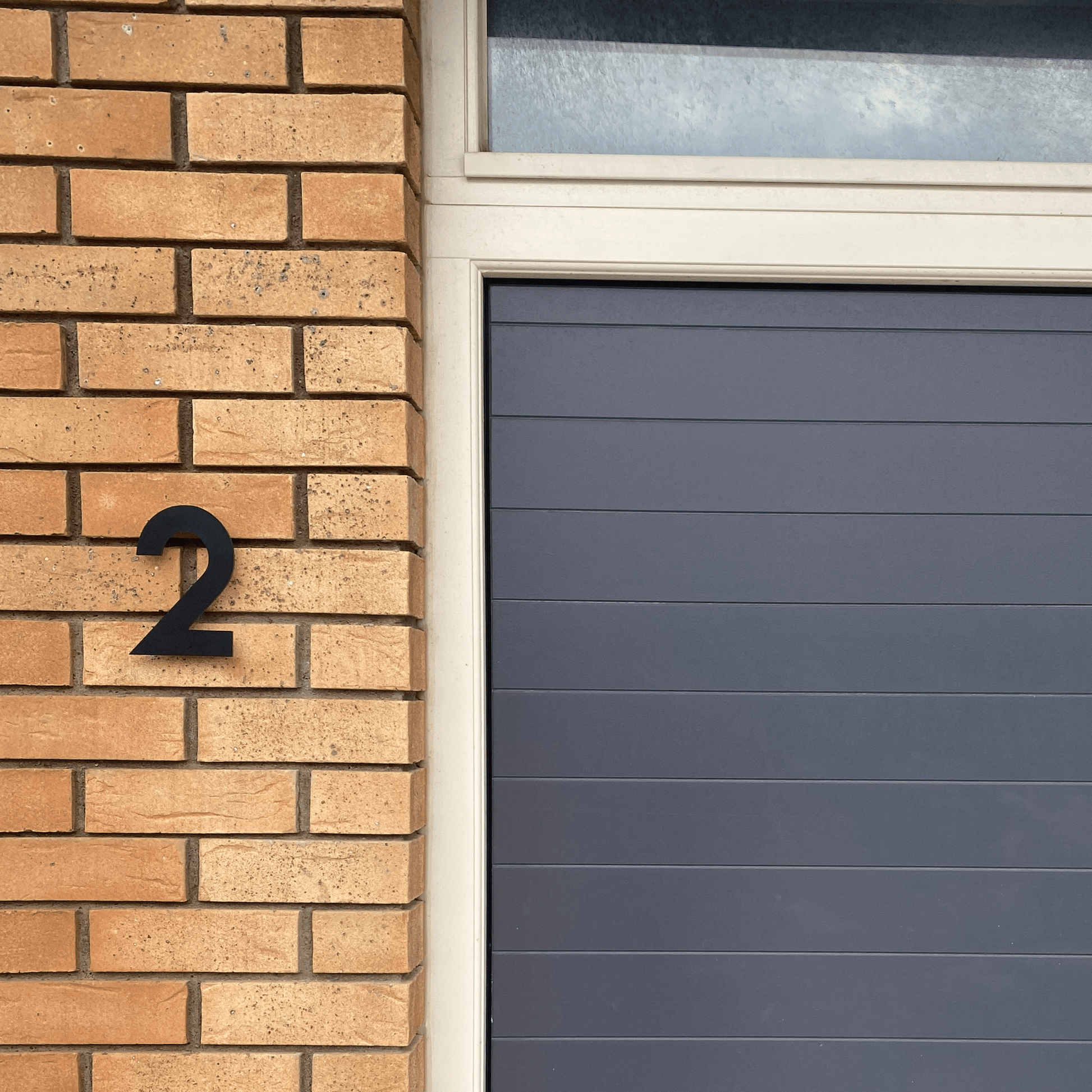 Floating Number 2 - Black Matt (150mm high) - housenumbers.ie