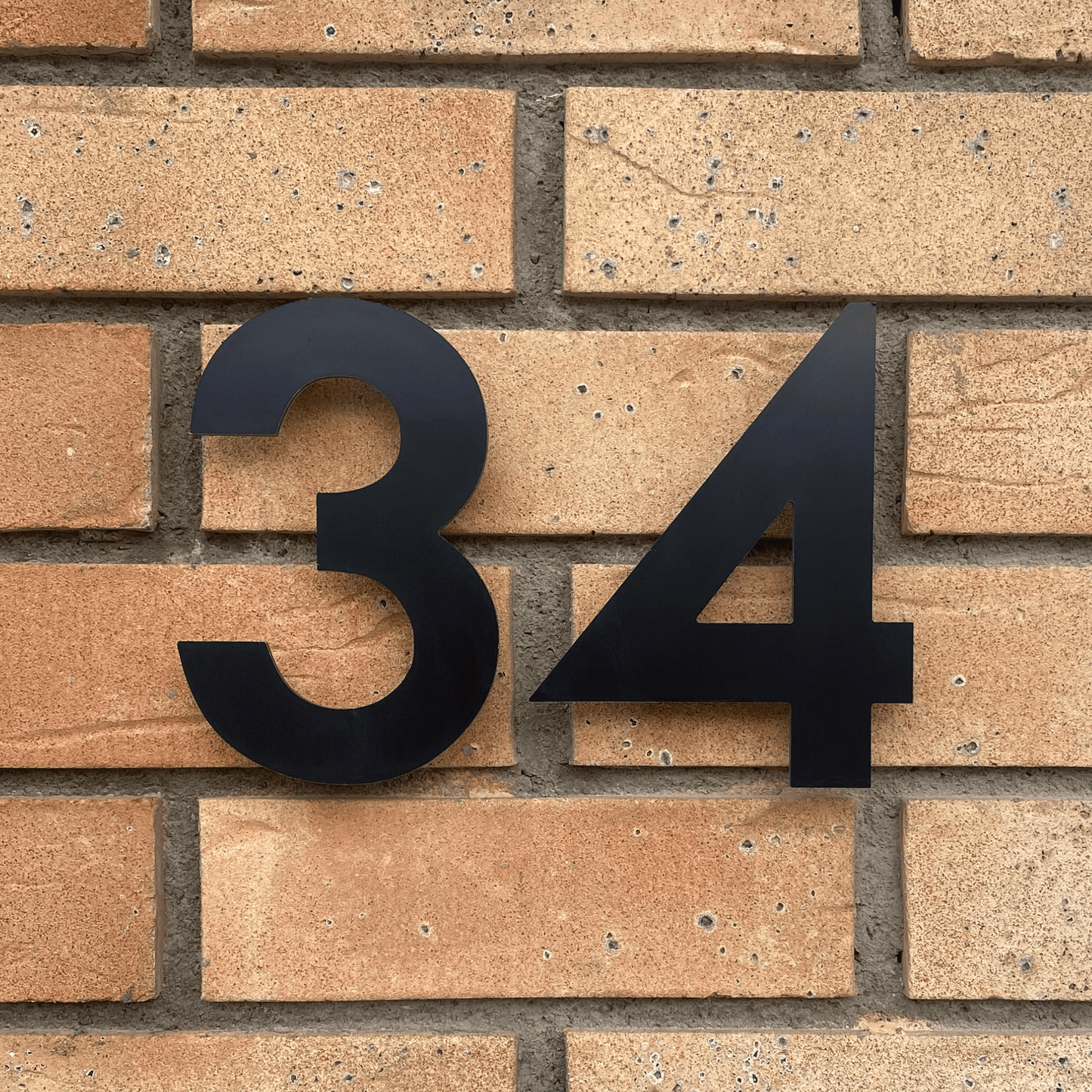Floating Number 4 - Black Matt (150mm high) - housenumbers.ie