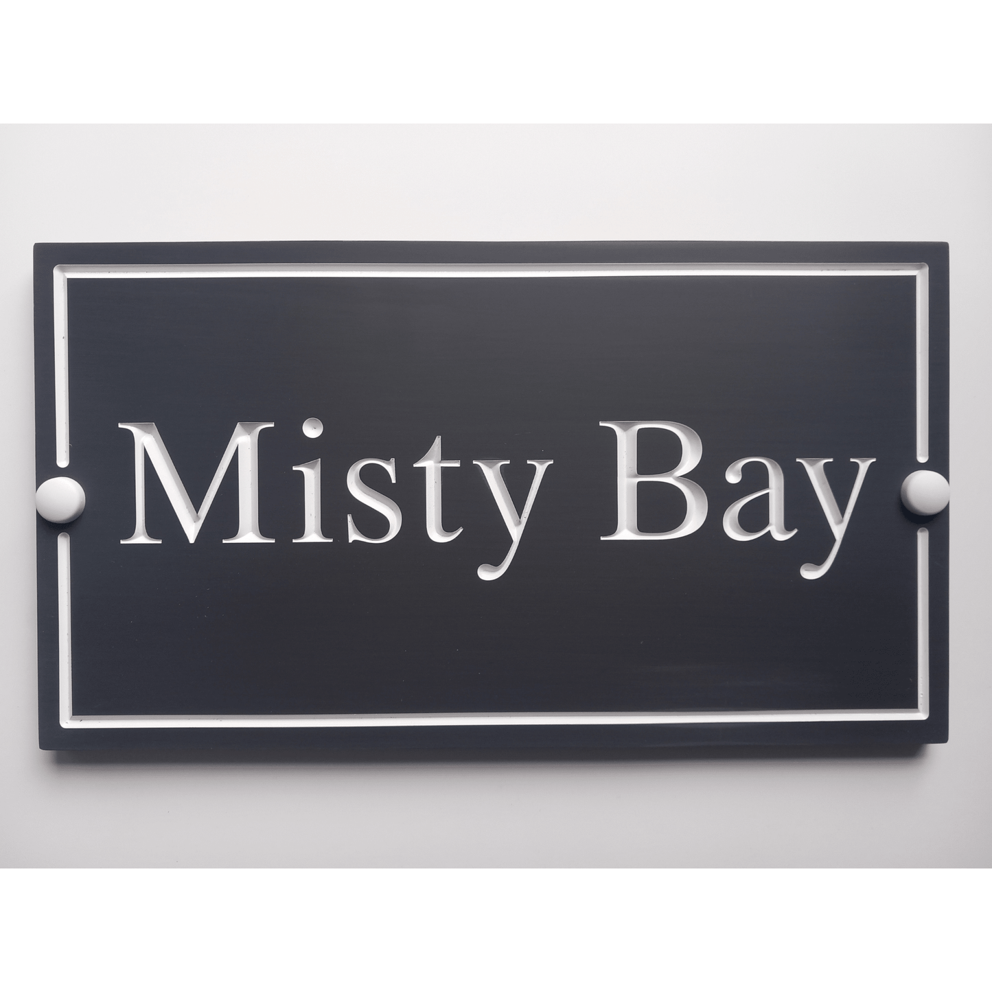 Grey Rectangle Corian Sign (325x180mm) - housenumbers.ie