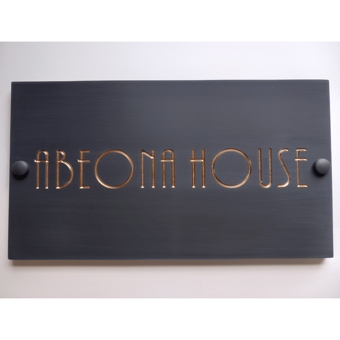 Grey Rectangle Corian Sign (325x180mm) - housenumbers.ie
