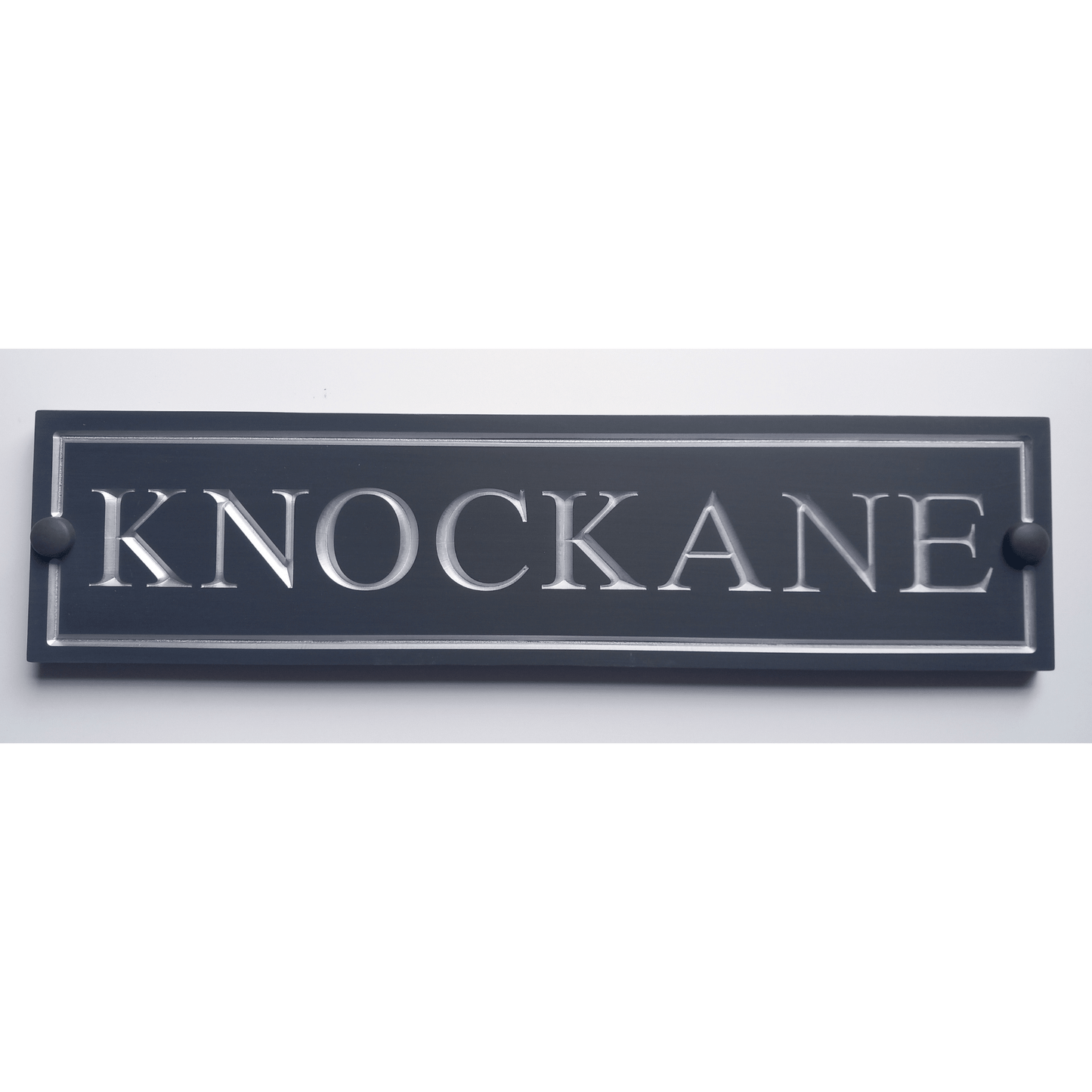 Grey Rectangle Corian Sign (400x100mm) - housenumbers.ie