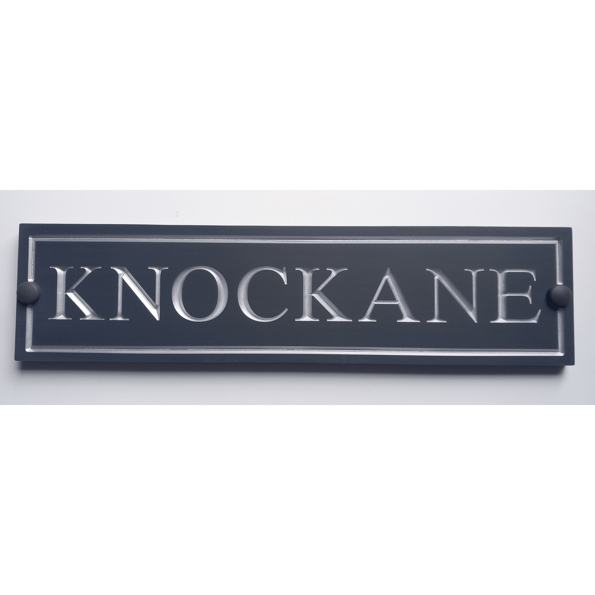 Grey Rectangle Corian Sign (400x100mm) - housenumbers.ie