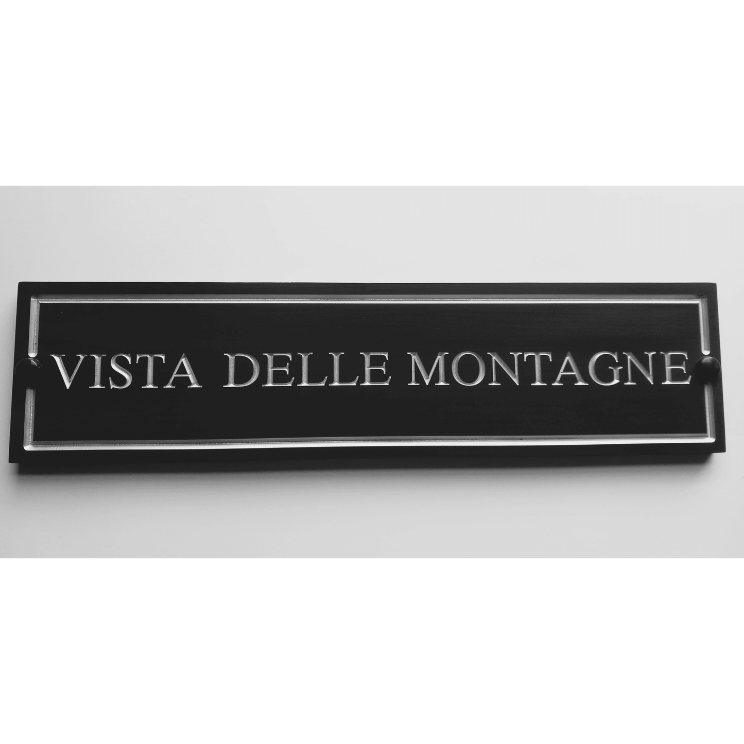 Grey Rectangle Corian Sign (400x100mm) - housenumbers.ie