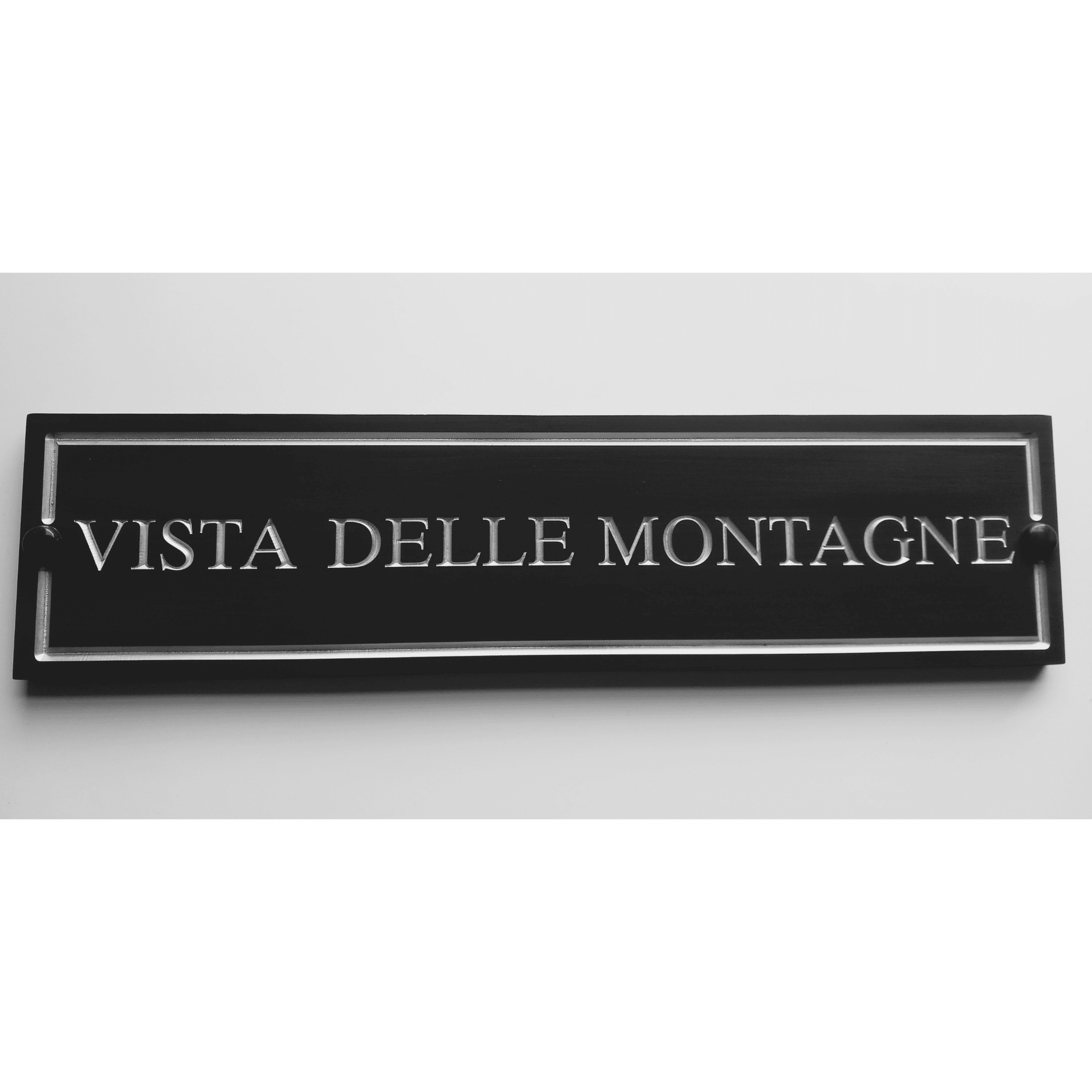 Grey Rectangle Corian Sign (400x100mm) - housenumbers.ie