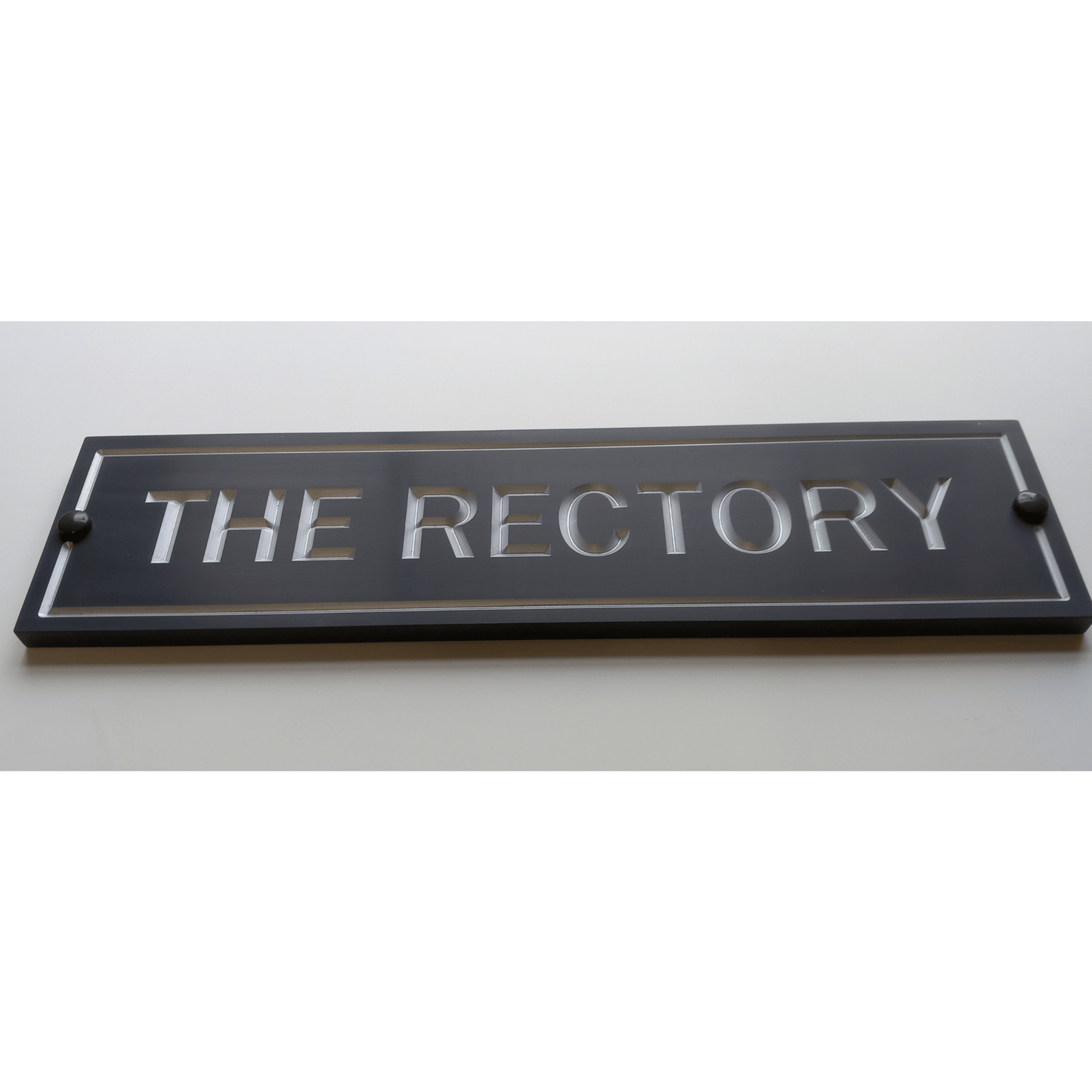 Grey Rectangle Corian Sign (400x100mm) - housenumbers.ie