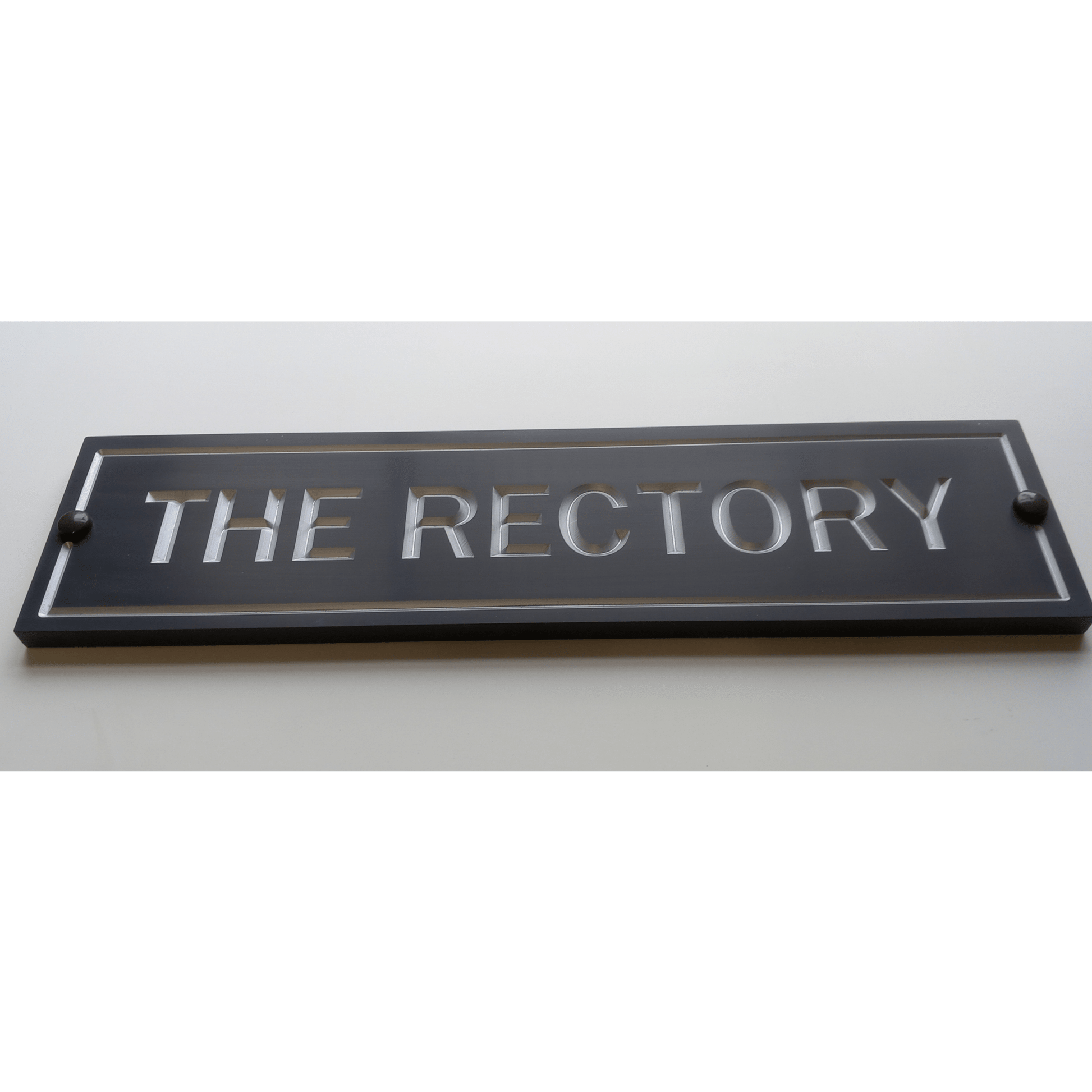 Grey Rectangle Corian Sign (400x100mm) - housenumbers.ie