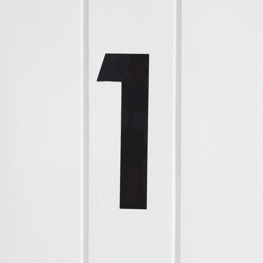 Stick On Number 1 - Black Matt (100mm high) - housenumbers.ie