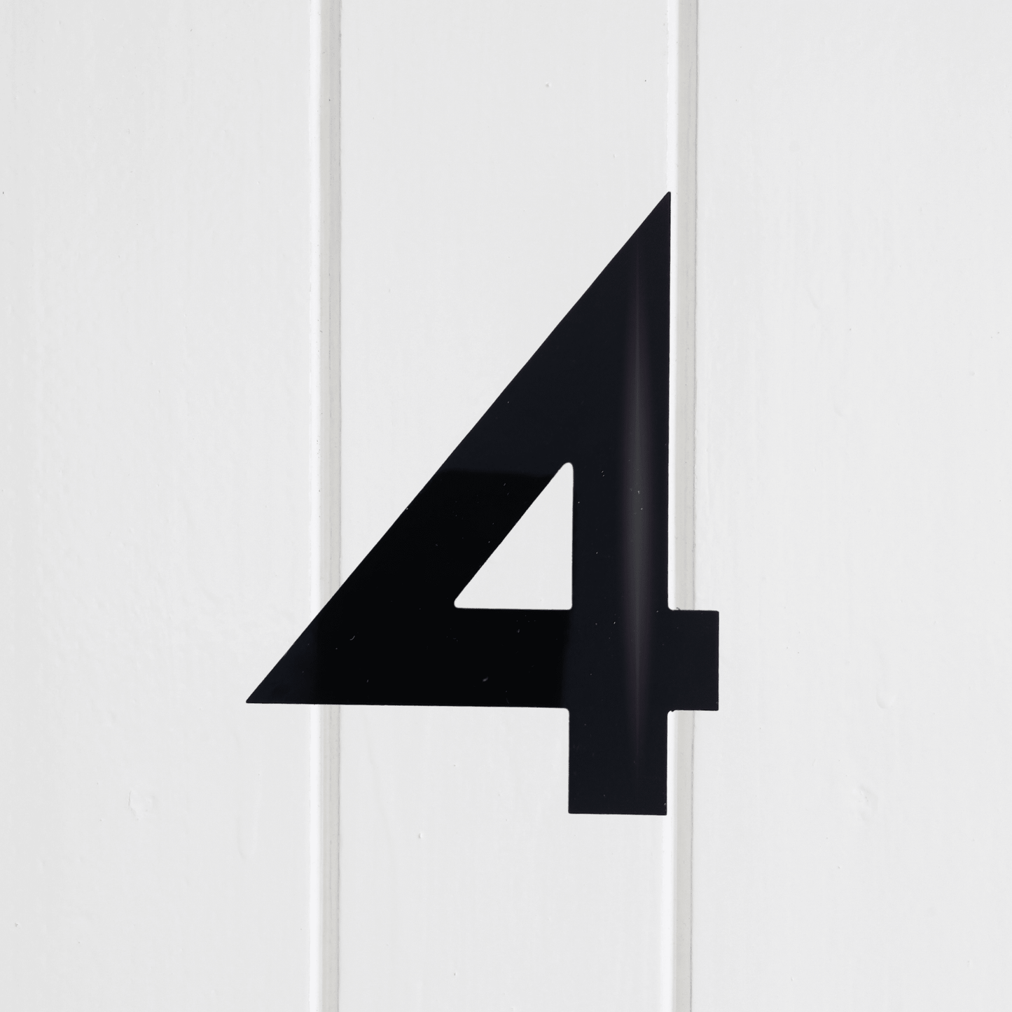 Stick On Number 4 - Black Gloss (100mm high) - housenumbers.ie