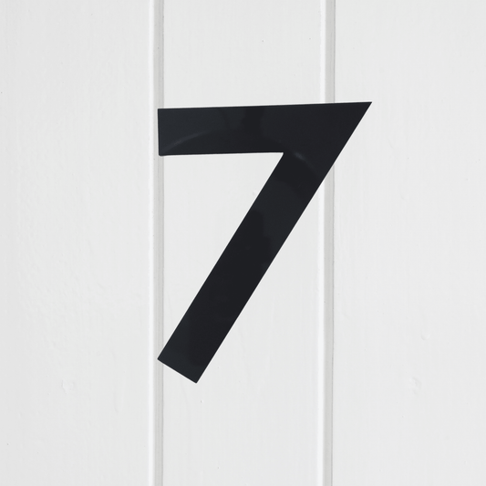 Stick On Number 7 - Black Matt (100mm high) - housenumbers.ie
