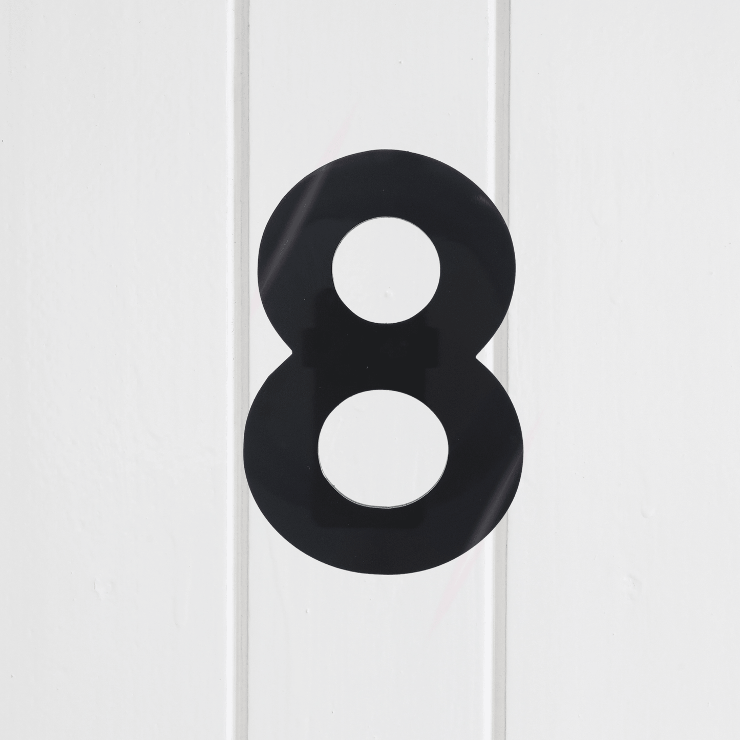 Stick On Number 8 - Black Gloss (100mm high) - housenumbers.ie