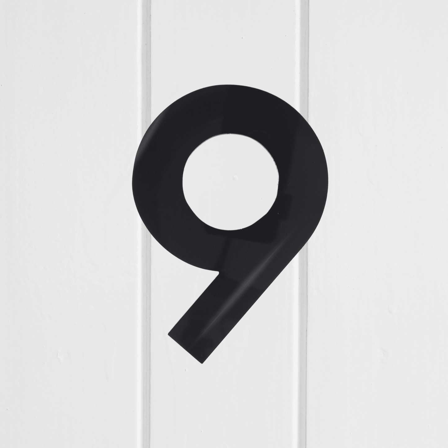 Stick On Number 9 - Black Gloss (100mm high) - housenumbers.ie