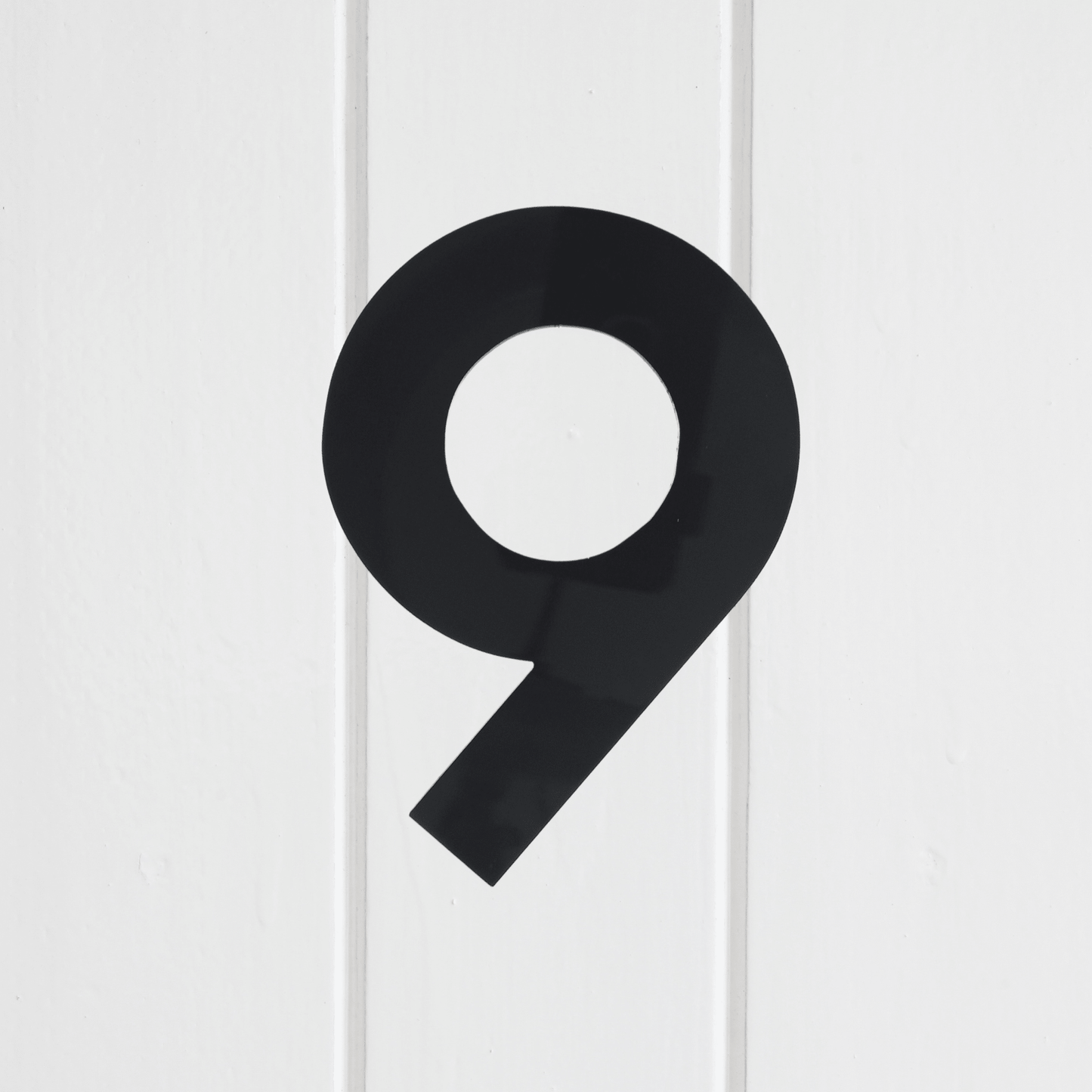 Stick On Number 9 - Black Matt (100mm high) - housenumbers.ie