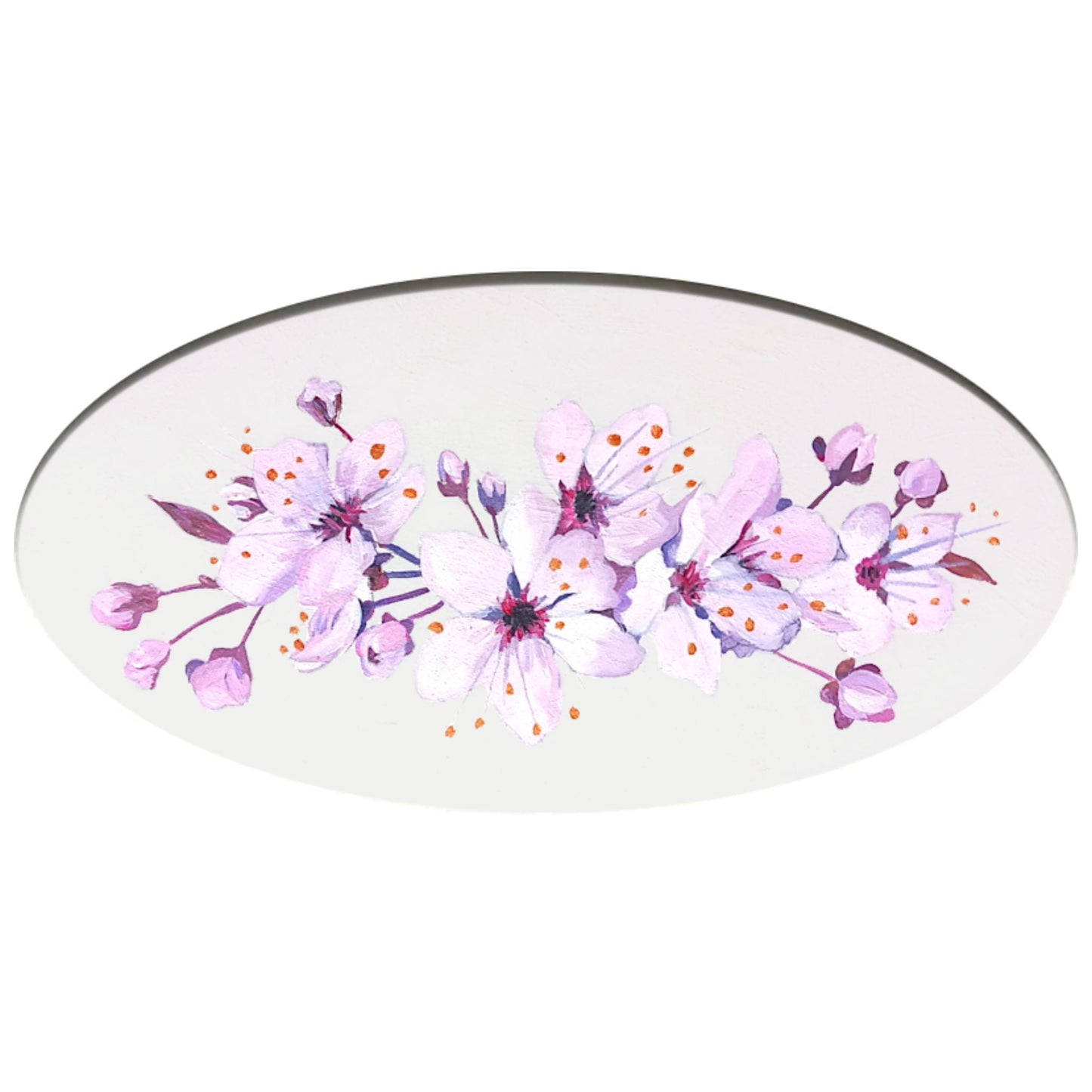 White Small Oval Corian Sign (320x175mm) with Art - housenumbers.ie