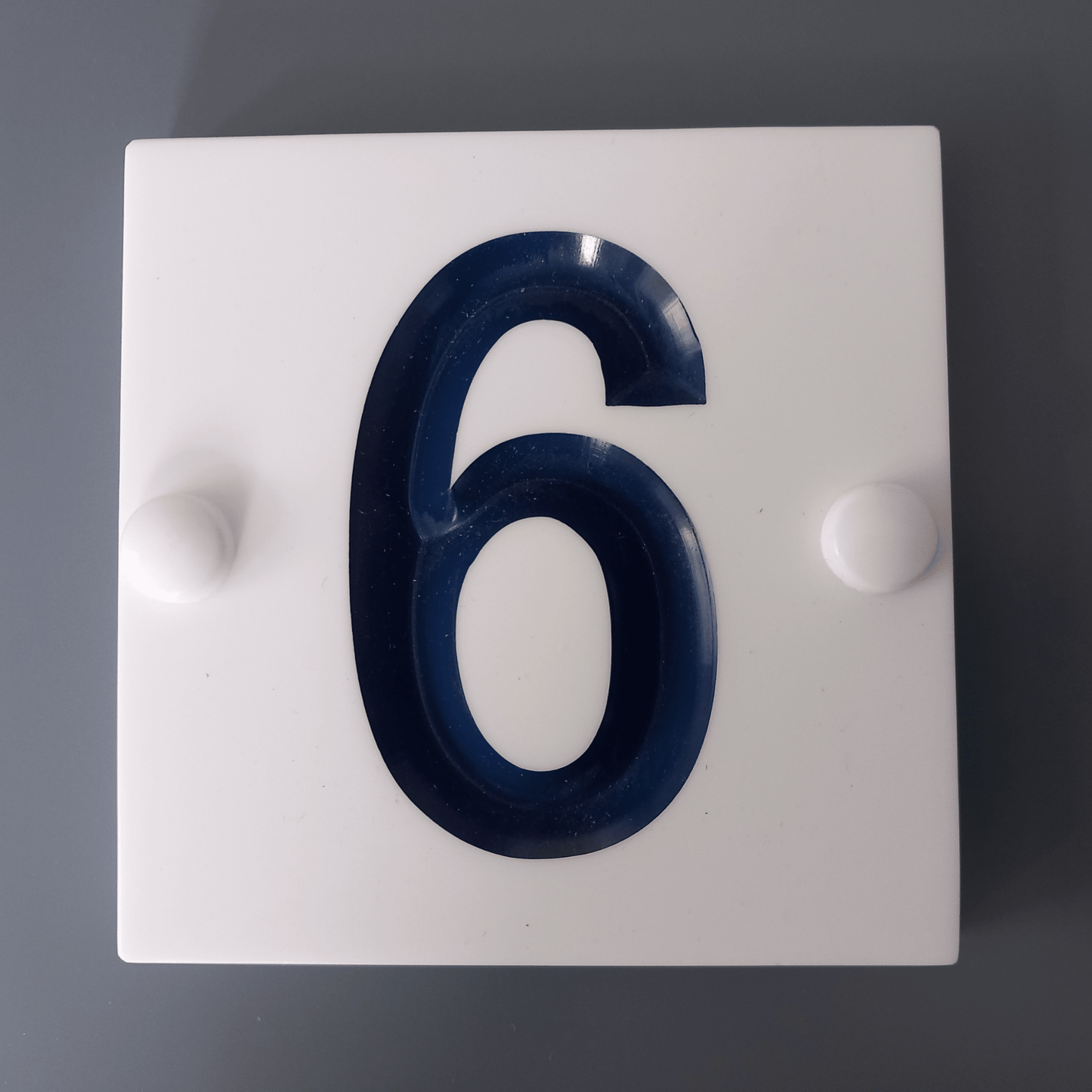 White Square Corian Sign (100x100mm) - housenumbers.ie