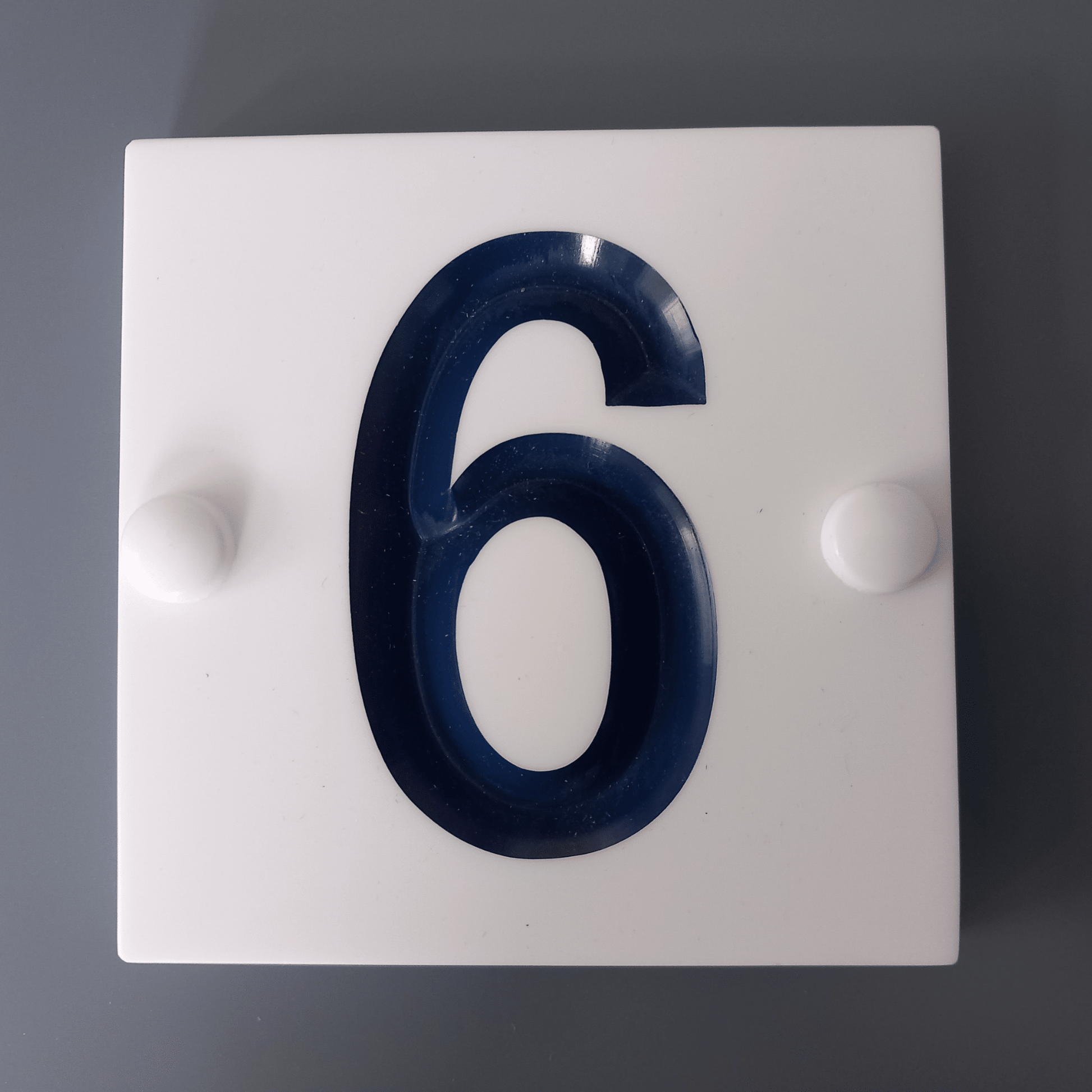 White Square Corian Sign (100x100mm) - housenumbers.ie