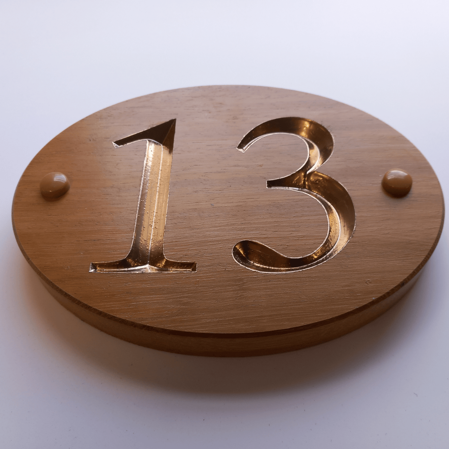 Wooden Oval Sign (195x145mm) - housenumbers.ie