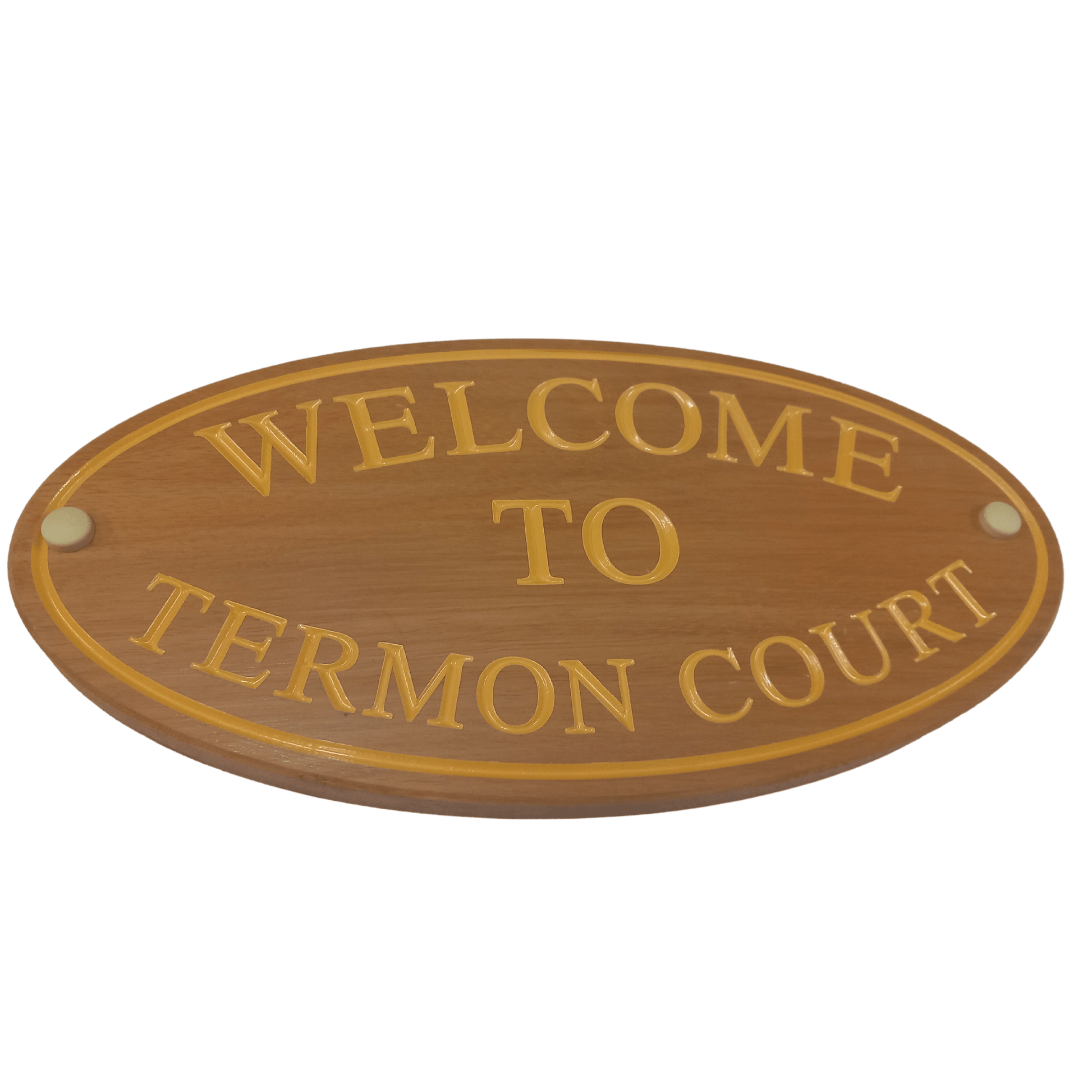 Wooden Oval Sign (395x185mm) - housenumbers.ie