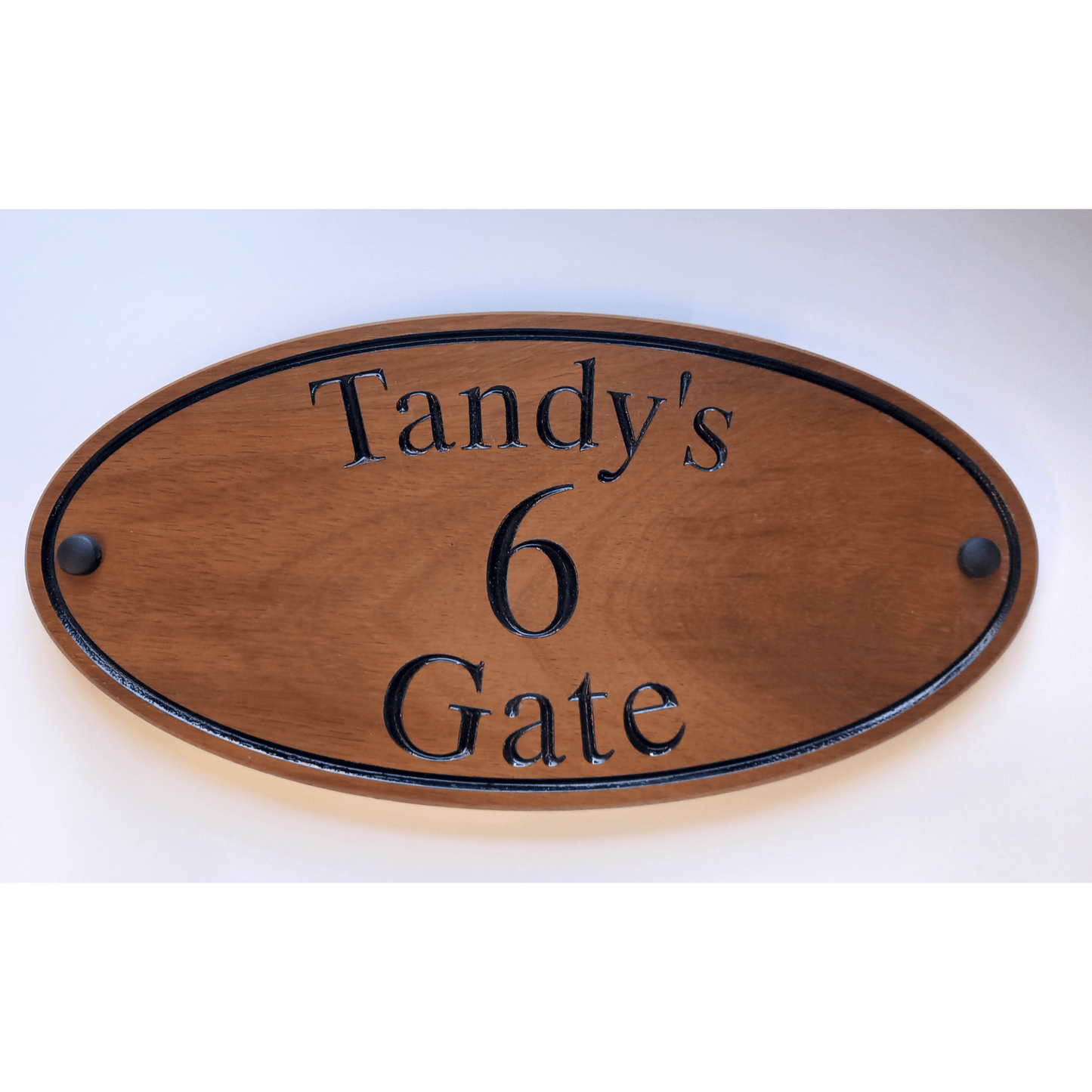 Wooden Oval Sign (395x185mm) - housenumbers.ie