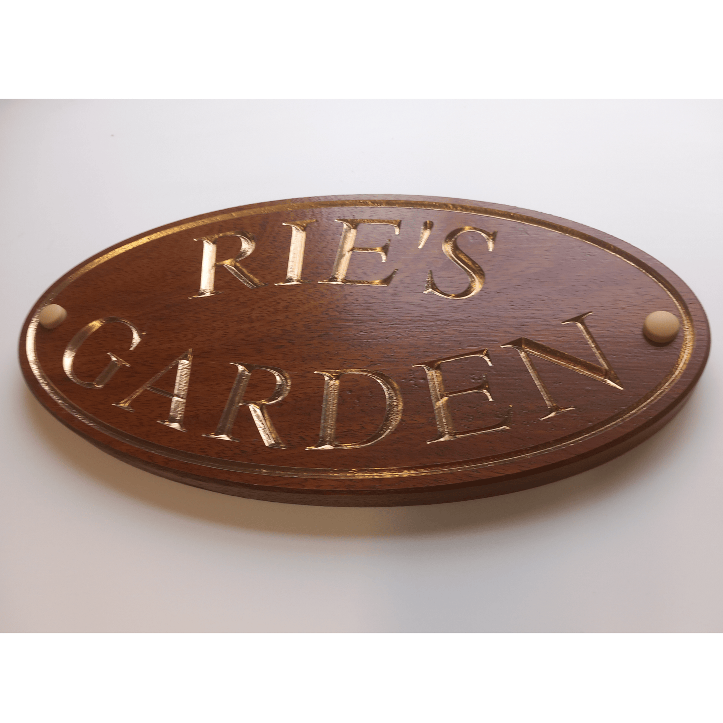 Wooden Oval Sign (395x185mm) - housenumbers.ie