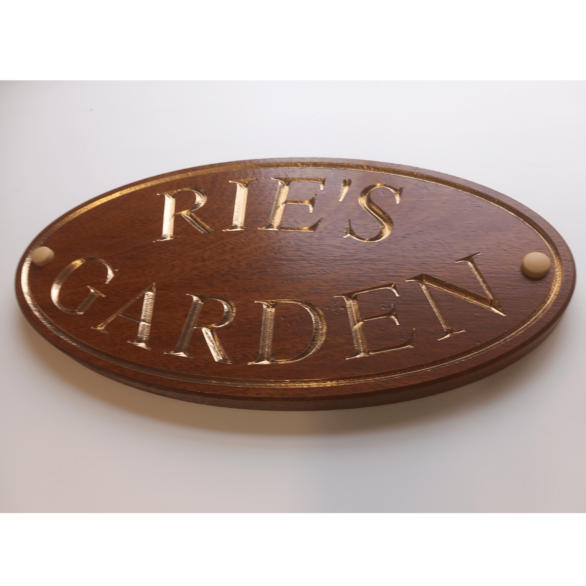 Wooden Oval Sign (395x185mm) - housenumbers.ie